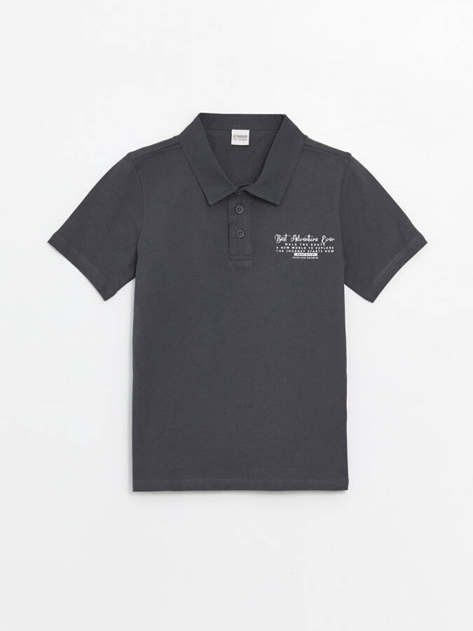 Printed Short Sleeve Polo Shirt for Boys - 1