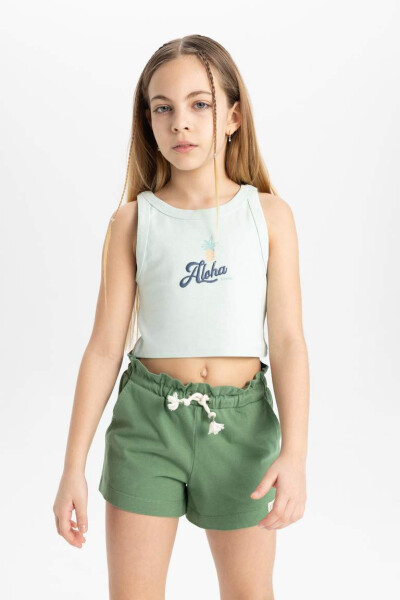 Printed Tank Top for Girls Mint - 1