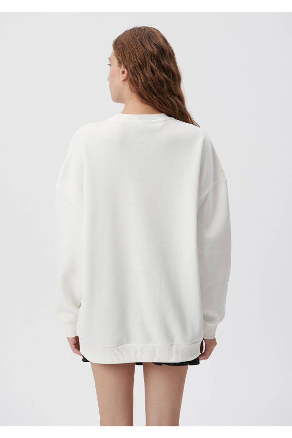 Printed White Sweatshirt 1611883-70057 - 21