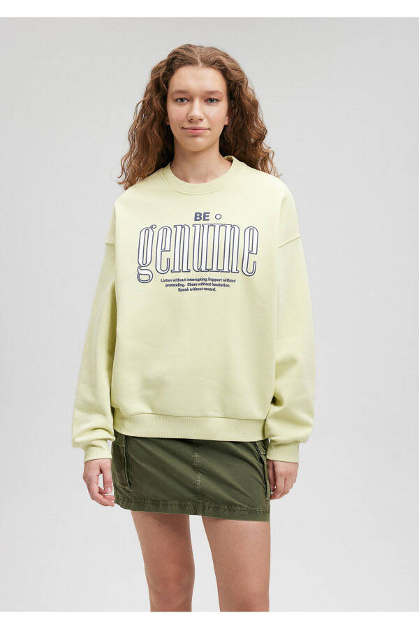 Printed Yellow Sweatshirt 1S10079-71317 - 17