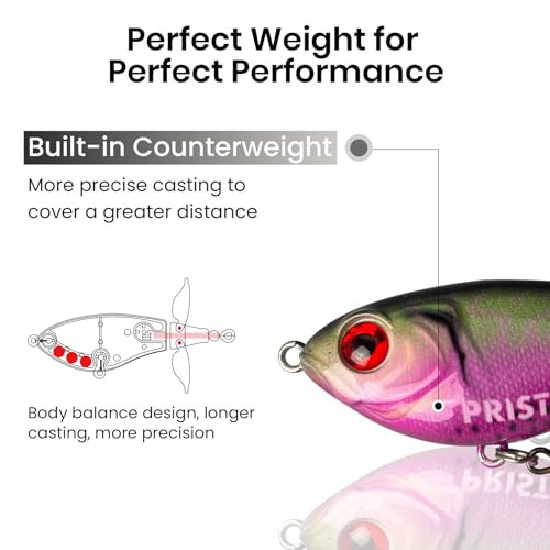 Pristis 3pcs Topwater Fishing Lures with propellers, ploppers with Floating Rotating Tail, Saltwater Freshwater top Water plopping Minnow swimbaits for bass Perch Pike, plopping Sputter baits - 3