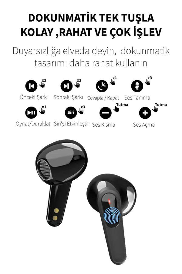 Pro60 Ios Ve Android Uyumlu Gürültü Engelleyici Çift Mikrofonlu Powerbankli V5.3 Bluetooth Kulaklık - 4