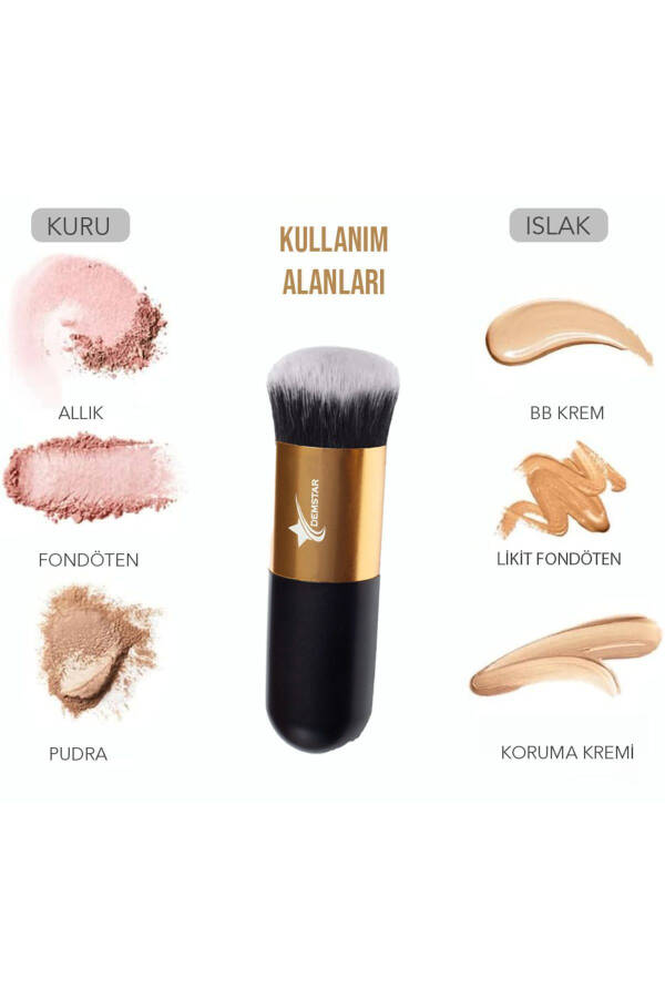 Professional Make-up Luxury Kabuki Foundation And Blush Makeup Brush Dm - 2