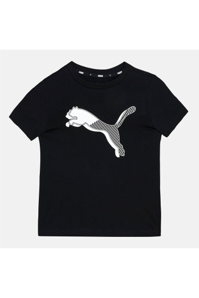 Простая черная футболка для девочек 67019701 Puma Power Graphic Tee - 1