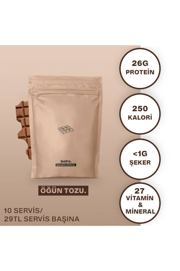 Proteinli Öğün Tozu - Double Choco 600gr - 10 Servis - 2