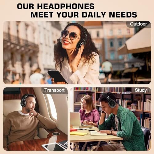 PRTUKYT 6S Wireless Bluetooth Headphones Over Ear, Hi-Fi Stereo Foldable Wireless Stereo Headsets Earbuds with Built-in Mic, Volume Control, FM for Phone/PC (Black & Gold) - 8