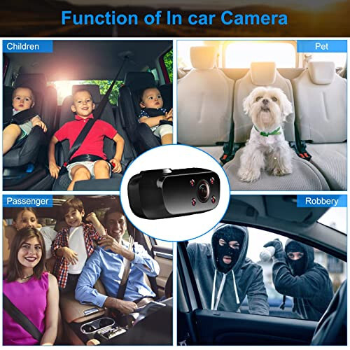 PRUVEEO 2K Mirror Dash Cam 3 Channel,Rear View Mirror Camera,Dash cam Front and Rear Inside,12'' Full Touch Screen, IR Night Vision(Sony Sensor),GPS,Parking Assistance, G-Sensor,Free128GB Card - 3