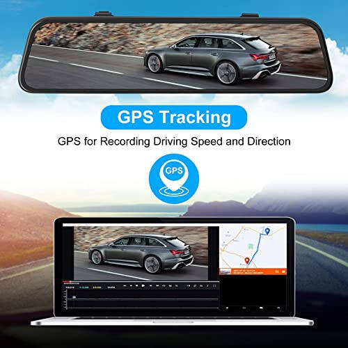 PRUVEEO 2K Mirror Dash Cam 3 Channel,Rear View Mirror Camera,Dash cam Front and Rear Inside,12'' Full Touch Screen, IR Night Vision(Sony Sensor),GPS,Parking Assistance, G-Sensor,Free128GB Card - 5