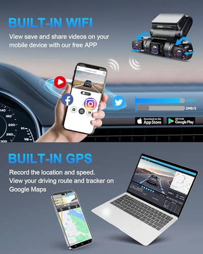 PRUVEEO 360 Derece Görüş 4 Kanallı Ön ve Arka İç Sol Sağ Dash Cam, Arabalar için Dash Kamera, Dahili GPS WiFi Gece Görüşü, 7/24 Kayıt Park Modu Monitörü, Ücretsiz 128G Kart - 8