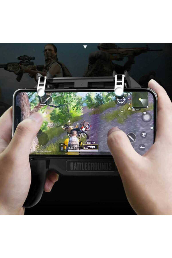 PUBG ve Mobil Oyuncularına Özel Soğutucu Fanlı (2000 Mah) Telefon Tutucu Mobil Oyun Kolu Aparatı - 6