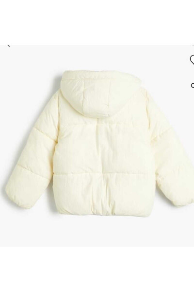 Puffer jacket with hood, pocket details and elastic cuffs. - 3