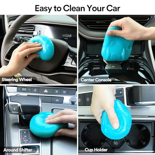 PULIDIKI Car Cleaning Gel for Car Detailing Kits Car Putty Auto Detailing Tools Car Interior Cleaner Car Cleaning Slime Car Accessories Keyboard Cleaner Blue Pink (2Pack) - 3