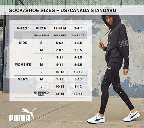 PUMA Chaqaloq 6 ta To'plam Kichkina Oyoq Bilagi Zoklari - 9