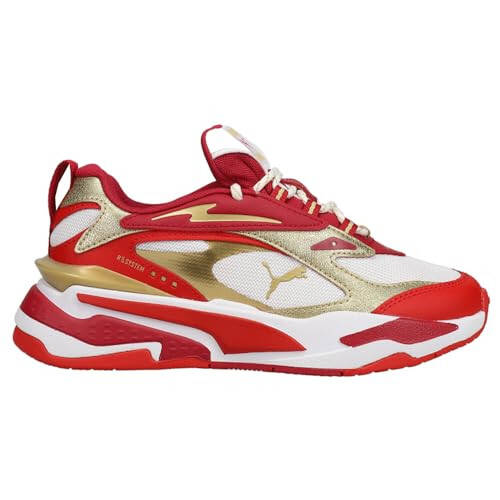 Puma Kids Boys Rs-Fast Glitz Running Sneakers Shoes - Gold, Red, White - 1