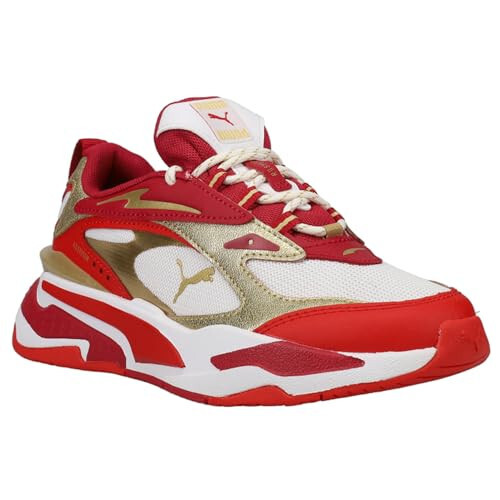 Puma Kids Boys Rs-Fast Glitz Running Sneakers Shoes - Gold, Red, White - 2