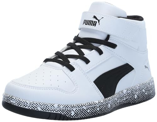 PUMA Unisex Çocuk Rebound Layup Mid Kanca ve Döngü Spor Ayakkabısı - 1