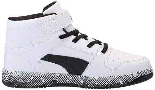 PUMA Unisex Çocuk Rebound Layup Mid Kanca ve Döngü Spor Ayakkabısı - 6