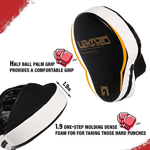 Punching Mitts, Curved Boxing Pads Training Hand Target for MMA Muay Thai, Dojo, Sparring - 2