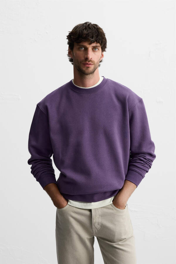 Purple bicycle neck sweatshirt - 10