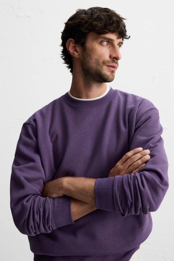 Purple bicycle neck sweatshirt - 13