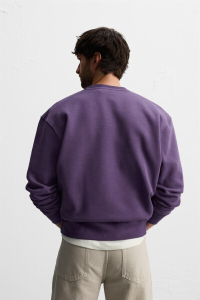 Purple bicycle neck sweatshirt - 3