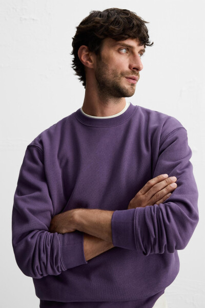 Purple bicycle neck sweatshirt - 5