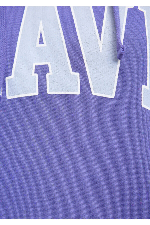 Purple Hooded Sweatshirt with Logo Print 1600361-70613 - 17