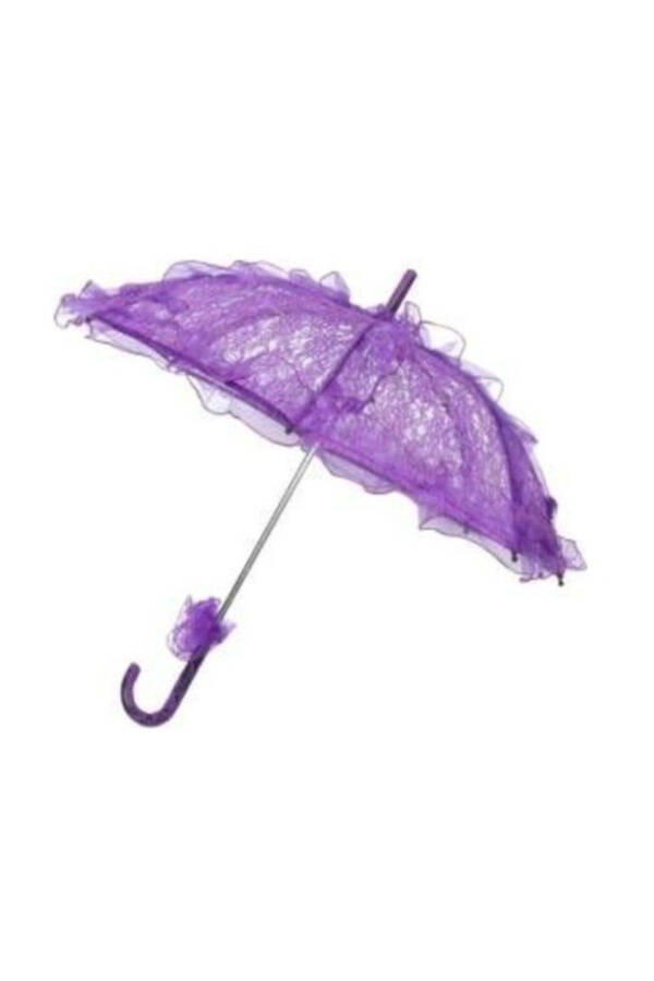 Purple Lace Umbrella Bridal Umbrella for Photoshoot - 1