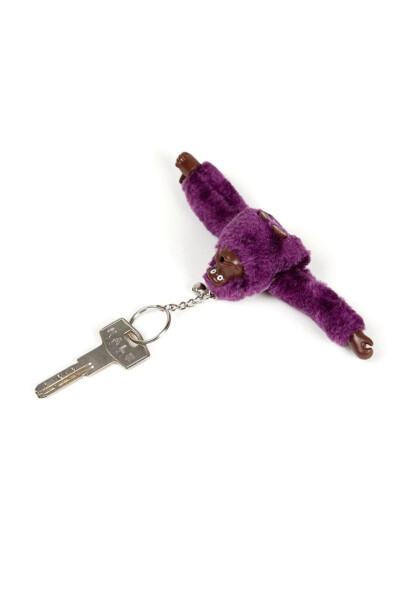 Purple Plush Monkey Keychain-Bag Charm - 4