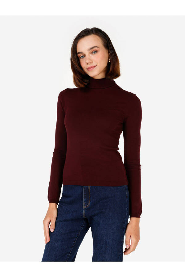 Purple women's sweater - 1