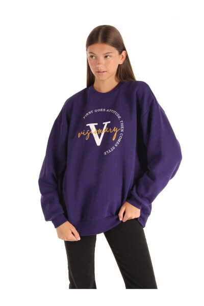 Purple Women's Sweatshirt - 1