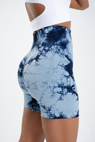 Push-up Detailed Sport Tie-Dye Shorts - 4