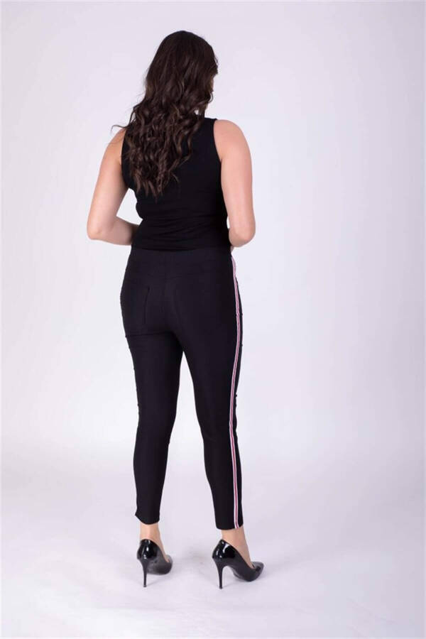 Push-Up Elastic Waistband Trousers with Belt - 2