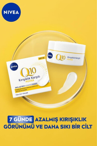 Q10 Power Ajinlarga Qarshi Kunlik Yuzga Moxir Krem 50ml, SPF30 Quyoshdan Himoya, Q10 va Keratin - 7