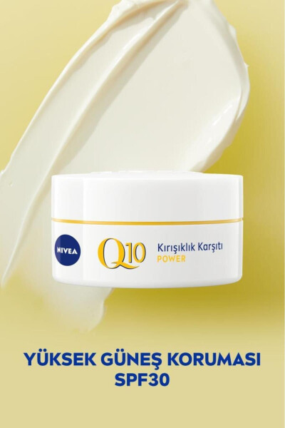 Q10 Power Ajinlarga Qarshi Kunlik Yuzga Moxir Krem 50ml, SPF30 Quyoshdan Himoya, Q10 va Keratin - 8