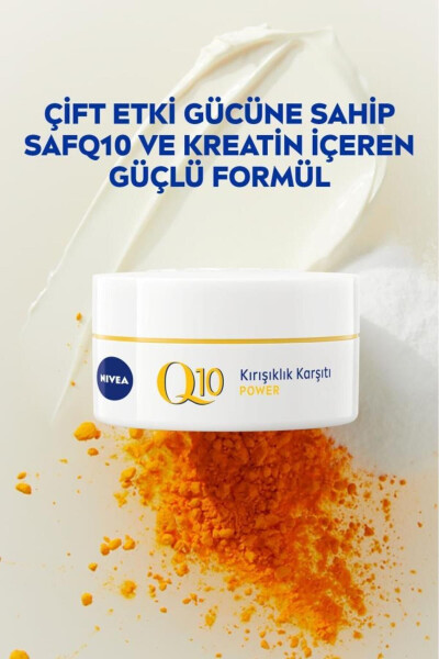 Q10 Power Kırışıklık Karşıtı Gündüz Yüz Bakım Kremi 50ml, SPF30 Güneş Koruma, Q10 ve Keratin - 10