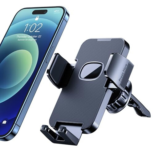 Qifutan Cell Phone Holder [Never Fall Upgrade Clip] Phone Holder Car Automobile Air Vent Hands Free for Car Fit Car Phone Holder Mount for All for iPhone Android Smartphone - 1