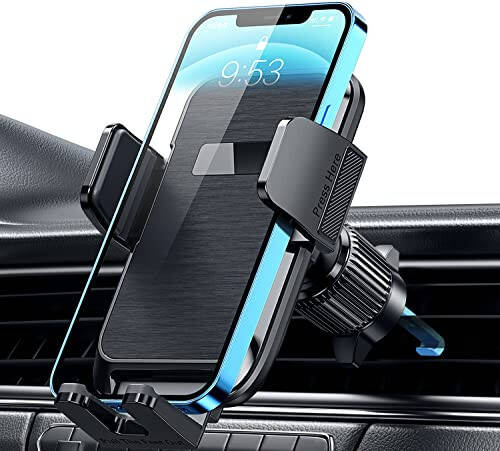 Qifutan Phone Mount for Car Vent [Upgraded Clip] Cell Phone Holder Car Hands Free Cradle in Vehicle Car Phone Holder Mount Fit for Smartphone, iPhone, Cell Phone Automobile Cradles Universal - 1