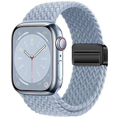 Qimela Sport Solo Loop Apple Watch Band'i ile Uyumlu 38mm 40mm 41mm 42mm 44mm 45mm 49mm Kadın Erkekler İçin, Ayarlanabilir Manyetik Esnek Naylon Örgülü Bileklik iWatch Series SE 9 8 7 6 5 4 3 Ultra 2 İçin - 1