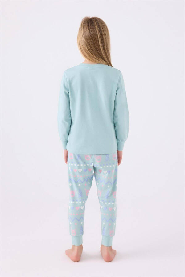 Qiz bolalar uchun pijama to'plami Su Yashil RP3486-2 - 3