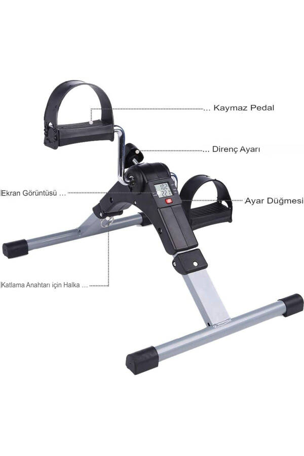 Qo'l va oyoq mashq pedal tasmasi velosiped uy ofis yugurish tasmasi ko'chma sport anjomlari - 8