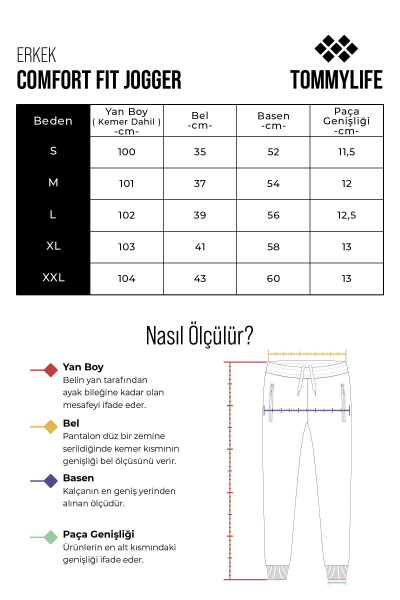 Qora fermuarlı standart kalıp jogger erkaklar uchun sport shimlari - 6