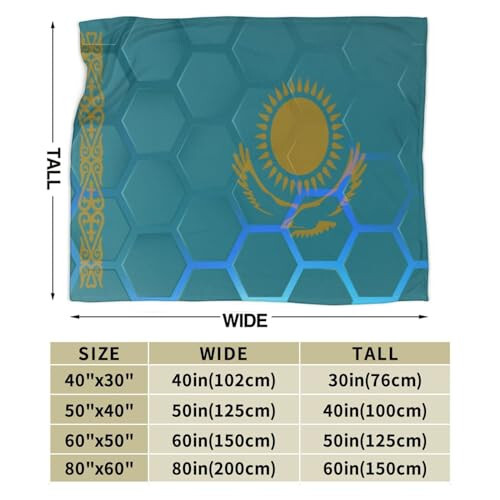 Qozog'iston bayrog'i divan uchun plеd 40”x30” To'shak Divan Super yumshoq qulay plеd Flanel plеdlar va choyshablar - 7