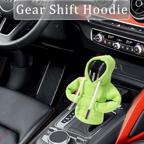 QTZFKFLHD Gear Shift Hoodie, Funny Gear Shift Knob, Universal Car Shift Knob Hoodie, Mini Hoodie for Car Shifter, Automotive Interior Novelty Accessories Decorations, Car Accessories and Decorations - 2