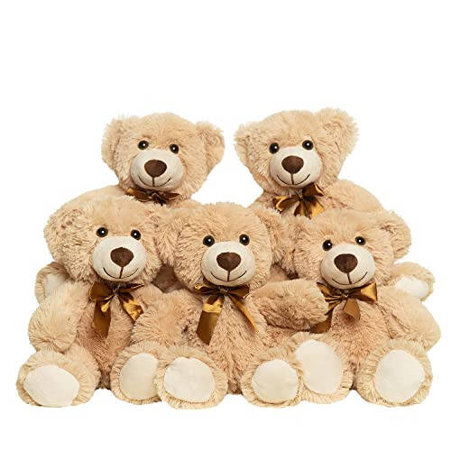 Quaakssi Teddy Bears Bulk 5 Packs Teddy Bear Stuffed Animals Plush Toys Gift for Kid Girlfriend, 13.5 Inches Stuffed Bears for Christmas Valentine’s Day Birthday Wedding Party - 1