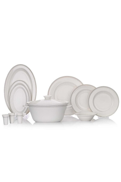 Queen Classy Bone Dinner Set 60 Pieces Silver - 5