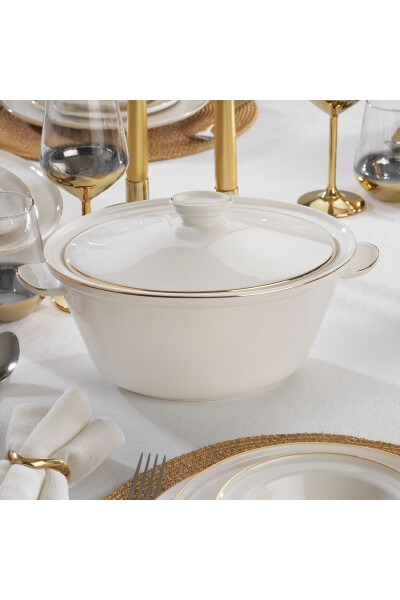 Queen Glory Bone Dinner Set 60 Pieces - Gold - 3