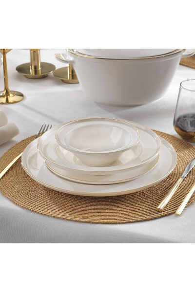 Queen Glory Bone Dinner Set 60 Pieces - Gold - 4