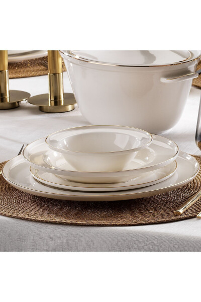 Queen Glory Bone Dinner Set 60 Pieces - Gold - 6