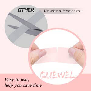 QUEWEL Lash Tape for Eyelash Extensions Pink Eyelash Tape Stick Well Breathable Eyelash Extension Tape Microfoam Tape Eyelash Extensions Flexible & Comfortable for Sensitive Skins to Use (Pink) - 2